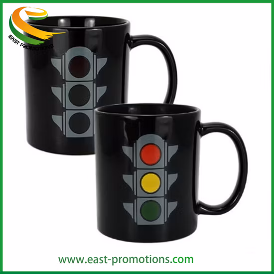 На заводе индивидуальный дизайн, меняющая цвет кружка, волшебная пустая керамическая фарфоровая кружка для подарков