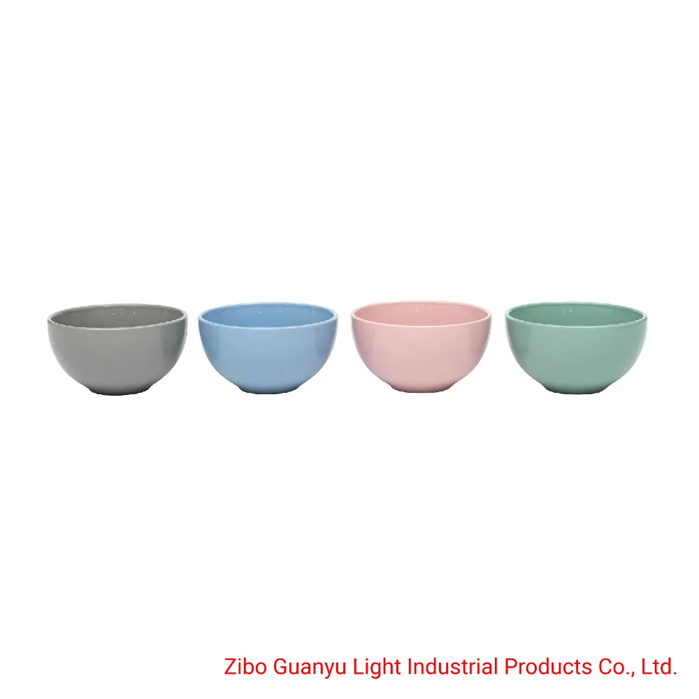  Чаша из цельной глазурованной керамики.  Цветные глазурованные миски для хлопьев